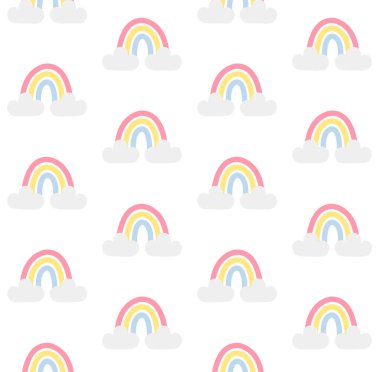 Gökkuşağı ile kusursuz vektör deseni