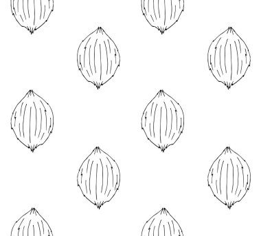 Beyaz arkaplanda izole edilmiş el çizimi çiziminin vektörsüz deseni.