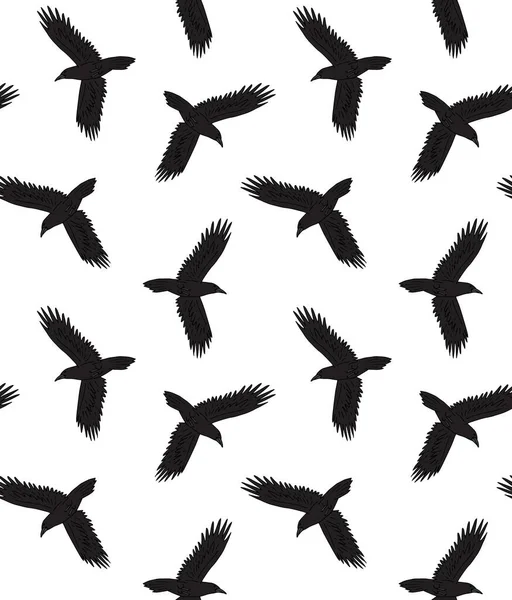 Bezszwowy Wzór Ptakami — Wektor stockowy