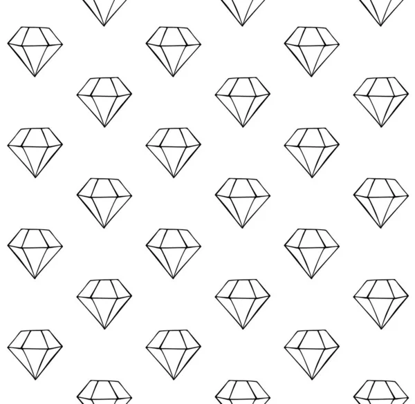 Illustration Vectorielle Motif Sans Couture Diamants — Image vectorielle