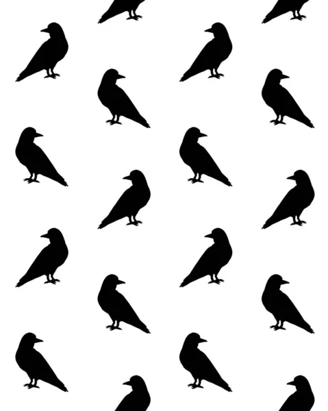 Modello Senza Soluzione Continuità Con Gli Uccelli — Vettoriale Stock