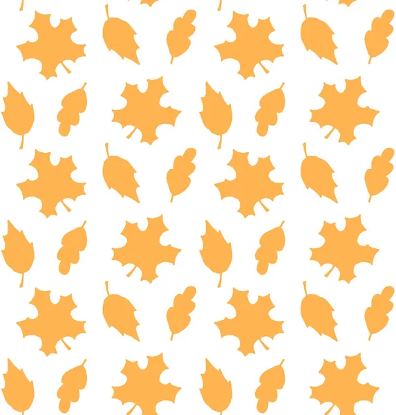 Vektor nahtloses Muster der Herbstblatt-Silhouette — Stockvektor
