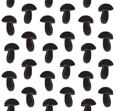 Beyaz arkaplanda mantarsız desen 