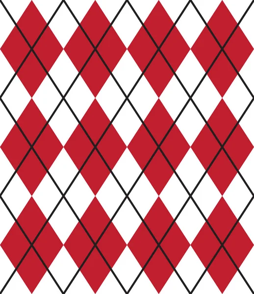 Vettore Modello Senza Soluzione Continuità Cartone Animato Piatto Rosso Plaid — Vettoriale Stock