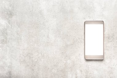 Beyaz Dokunmatik ekran, kablosuz iletişim kavramı ile mobil akıllı telefon