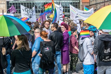 Gdansk, Polonya - 21 Mayıs 2016: Lgbt hakları desteklemek için eşitlik Mart Gdansk. Olay LGBT topluluğu için adanmış.