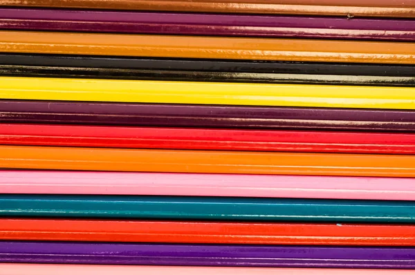 Fournitures Scolaires Colorées Fond Crayons Colorés Concept Retour École — Photo