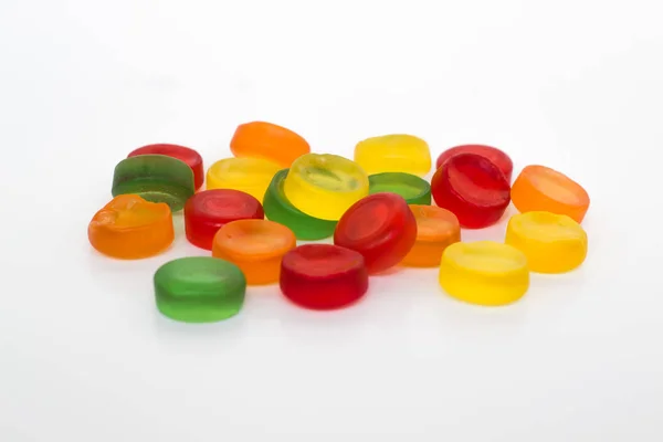 Runda Gummy Godis Isolerad Vit Bakgrund — Stockfoto