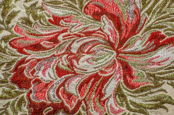 Textil Retro Textura Con Patrón Flores Fondo —  Fotos de Stock