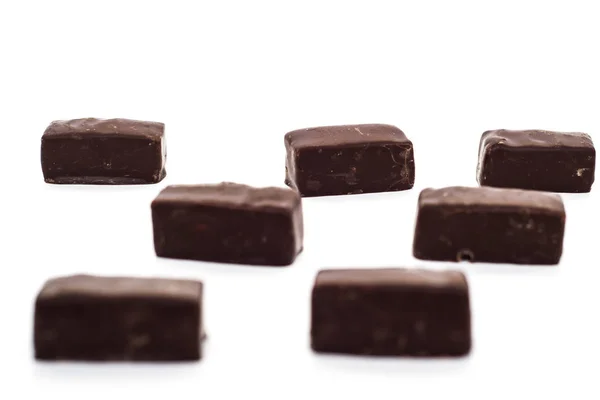 Marshmallow Choklad Isolerad Vit Bakgrund — Stockfoto