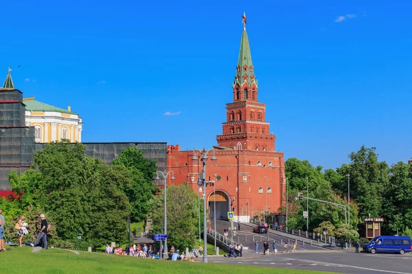 Moscou Rússia Maio 2018 Torre Borovitskaya Kremlin Moscou Vista Praça — Fotografia de Stock