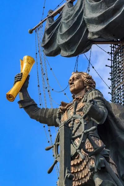 Moscou Russie Juillet 2018 Statue Tsar Russe Pierre Grand Gros — Photo