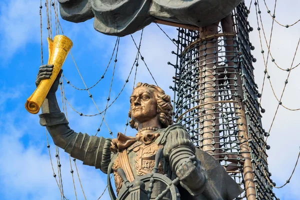 Moskau Russland Juli 2018 Statue Des Russischen Zaren Peter Great — Stockfoto