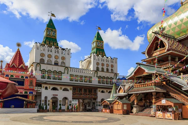 Moscú Rusia Agosto 2018 Vista Plaza Central Del Kremlin Izmailovo — Foto de Stock