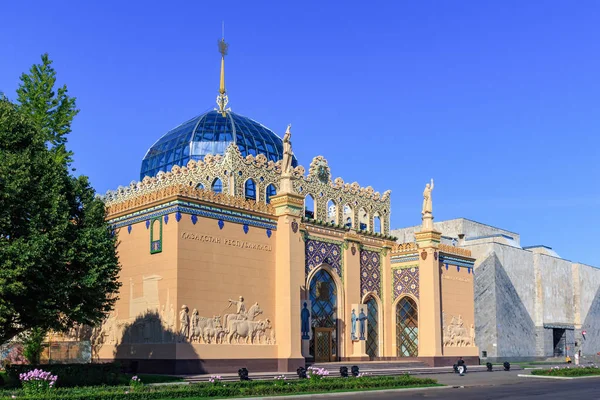Moscú Rusia Agosto 2018 Vista Del Pabellón Kazajstán Sobre Exposición — Foto de Stock