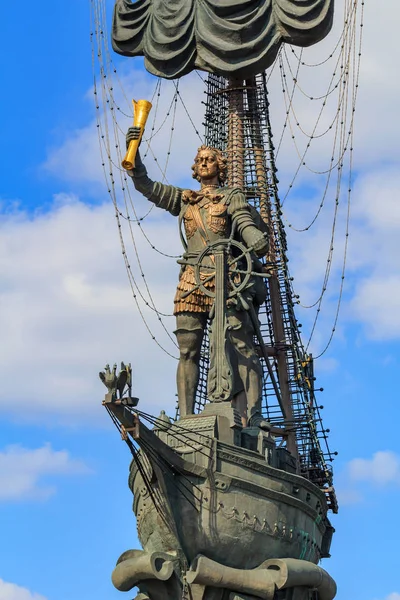 Moskau Russland Juli 2018 Denkmal Für Den Russischen Zaren Peter — Stockfoto