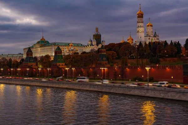Terraplén Del Río Moskva Cerca Las Murallas Del Kremlin Moscú — Foto de Stock