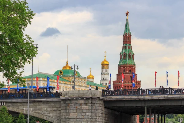 Moscú Rusia Junio 2018 Edificios Del Kremlin Moscú Sobre Fondo — Foto de Stock