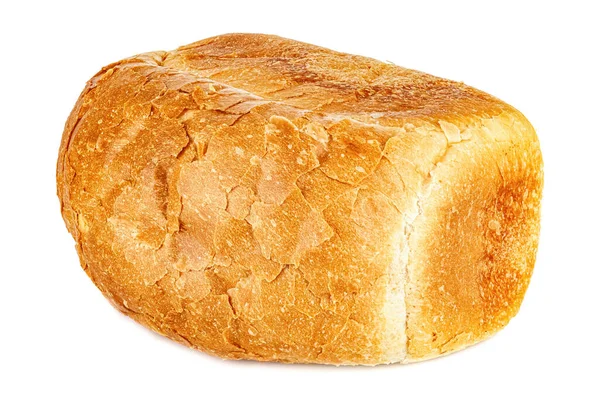 Целая Буханка Свежеиспеченного Хлеба Кирпичной Форме Белом Фоне — стоковое фото