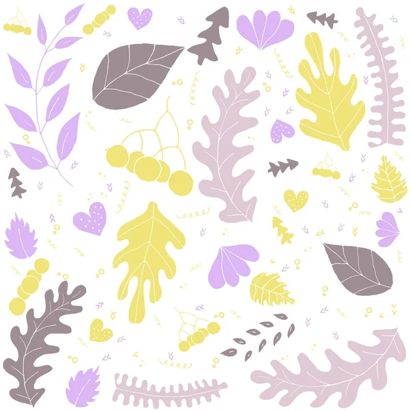 Handdrawn vektör çizim ile beyaz bir arka plan üzerinde bırakır. Sonbahar konsepti.