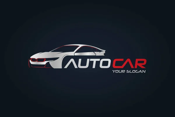 Otomobil Garajı Premium Konsept Logo Tasarımı — Stok Vektör