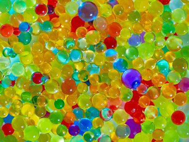 Birçok renkli toplar doku hidrojel, arka plan, duvar kağıdı