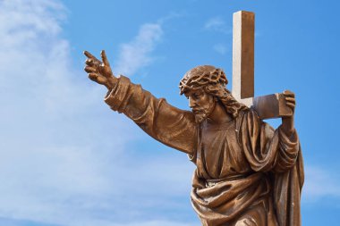 İsa Katedrali St Francis Xavier, Grodno, Belarus yakınındaki heykeli