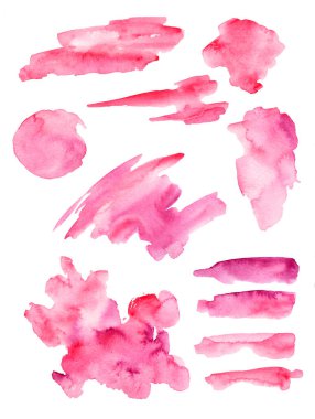 Noktaların suluboya çizimleri ve sıçramalar. Suluboya arkaplanı