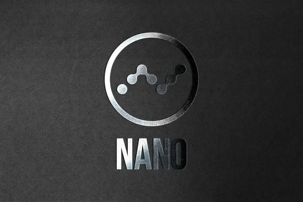 3D illüstrasyon: Nano para kripto para ve modern bankacılık kavramı. Fotoğraf: gerçekçi görünüm gümüş şekil 3D.