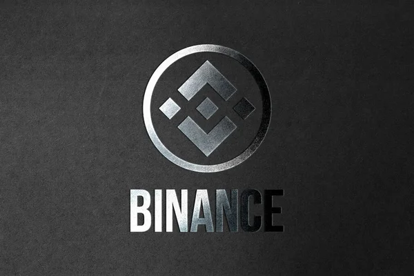 3D illüstrasyon Binance sikkeleri kripto para ve modern bankacılık kavramı. Fotoğraf gerçekçi görünüm gümüş şekillendirme 3D.