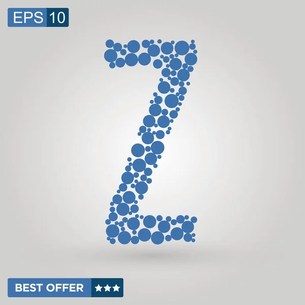 Z harfi logosu. Alfabe mavisi balon logosu tasarımı. Şirket marka kimliği vektör illüstrasyonuName.