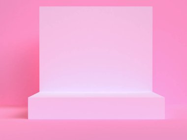 Minimalist geometrik arka plan, pastel renkler, 3d render, eğilim poster, illüstrasyon.