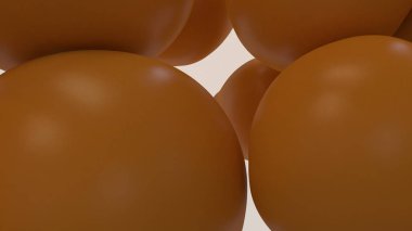 Turuncu topu geometrik desenler. 3D render. Modaya uygun modern resim, Pastel geometrik şekiller. : Kavramı duvar kağıtları, afiş, Poster zemin.