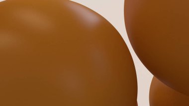 Turuncu topu geometrik desenler. 3D render. Modaya uygun modern resim, Pastel geometrik şekiller. : Kavramı duvar kağıtları, afiş, Poster zemin.