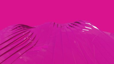 Renkli dalga gelecek geometrik desenler. 3D render. Modaya uygun modern resim, Pastel geometrik şekiller. : Kavramı duvar kağıtları, afiş, Poster zemin.