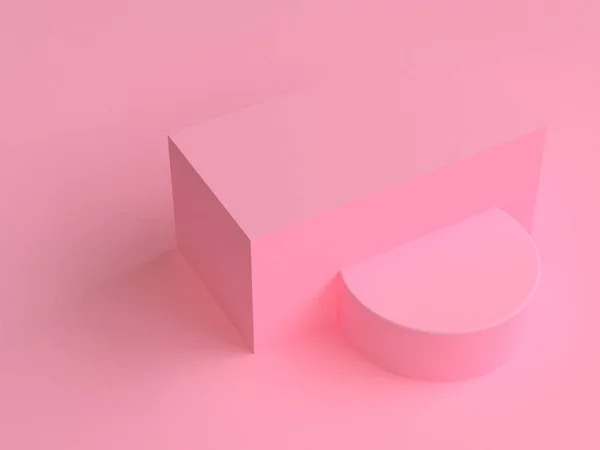 Minimalist Geometrik Arka Plan Pastel Renkler Render Eğilim Poster Illüstrasyon — Stok fotoğraf