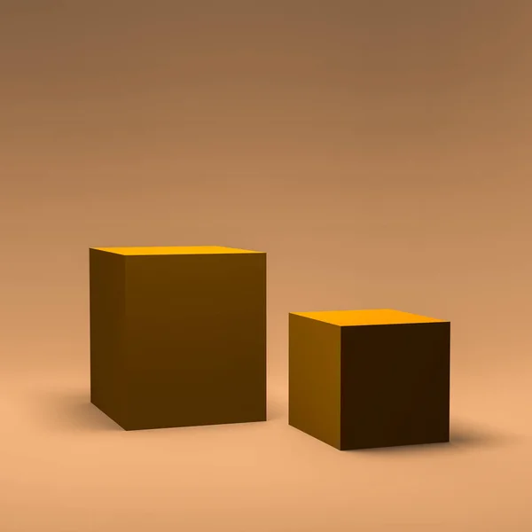 Minimalistischer Geometrischer Abstrakter Hintergrund Pastellfarben Render Trendposter Illustration — Stockfoto