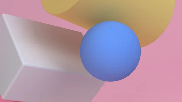 Minimalistinen Geometrinen Abstrakti Tausta Pastellivärit Tehdä — kuvapankkivalokuva