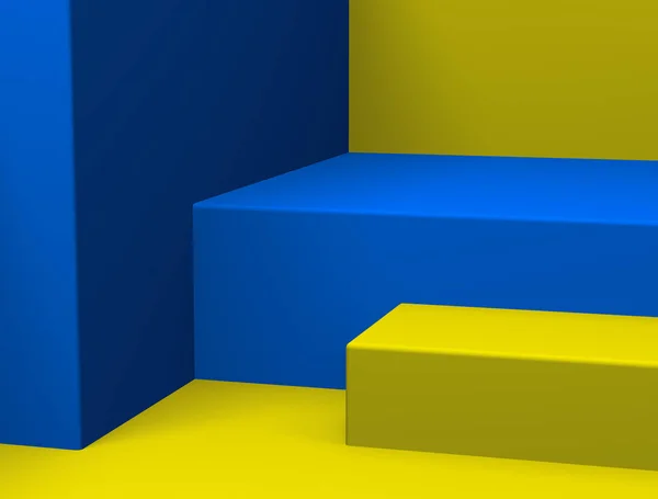 Minimalistischer Geometrischer Abstrakter Hintergrund Pastellfarben Renderer — Stockfoto