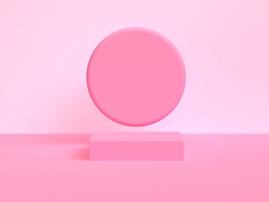 Minimalist geometrik soyut arka plan, pastel renkler, 3d re