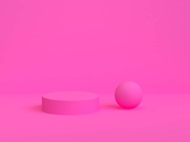 Minimalist geometrik soyut arka plan, pastel renkler, 3d render.