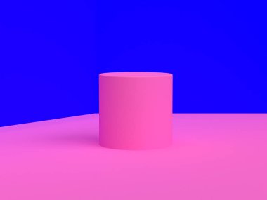 Minimalist geometrik soyut arka plan, pastel renkler, 3d render.