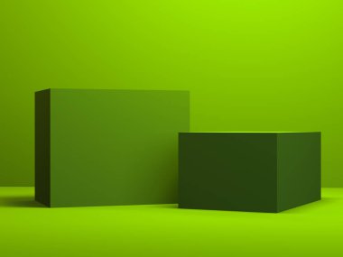 Minimalist geometrik soyut arka plan, pastel renkler, 3d render.