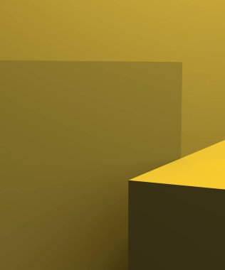 Minimalist geometrik soyut arka plan, pastel renkler, 3d render.