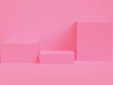 Minimalist geometrik soyut arka plan, pastel renkler, 3d render.