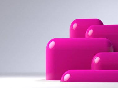 Minimalist geometrik soyut arka plan, pastel renkler, 3d render.