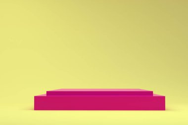 Minimalist geometrik soyut arka plan, pastel renkler, 3d render.