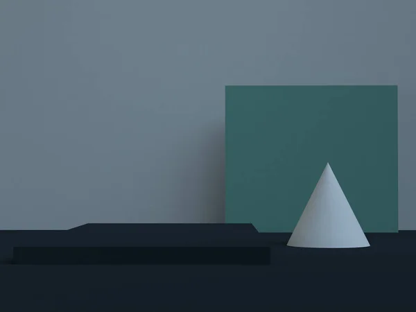 Fondo abstracto geométrico minimalista, colores pastel, re 3D —  Fotos de Stock