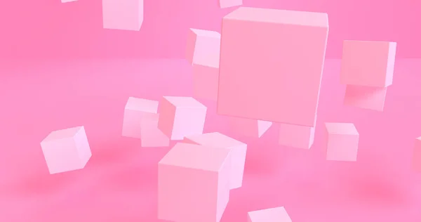 Minimalistische geometrische abstrakte Hintergrund, Pastellfarben, 3d re — Stockfoto