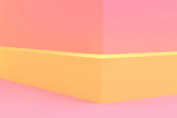 Fond abstrait géométrique minimaliste, couleurs pastel, rendu 3D . — Photo